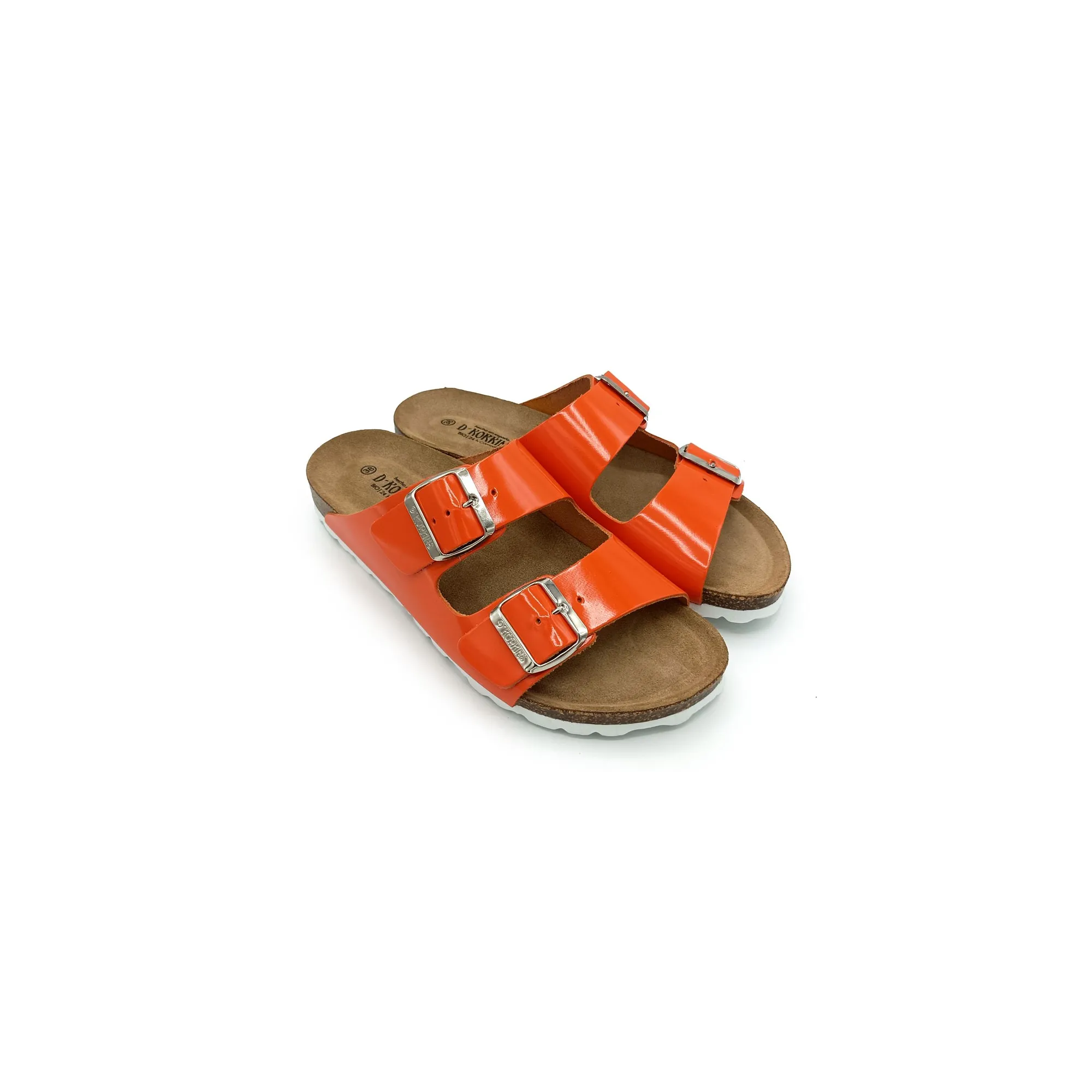 Paris Naranja cuero natural esmaltado