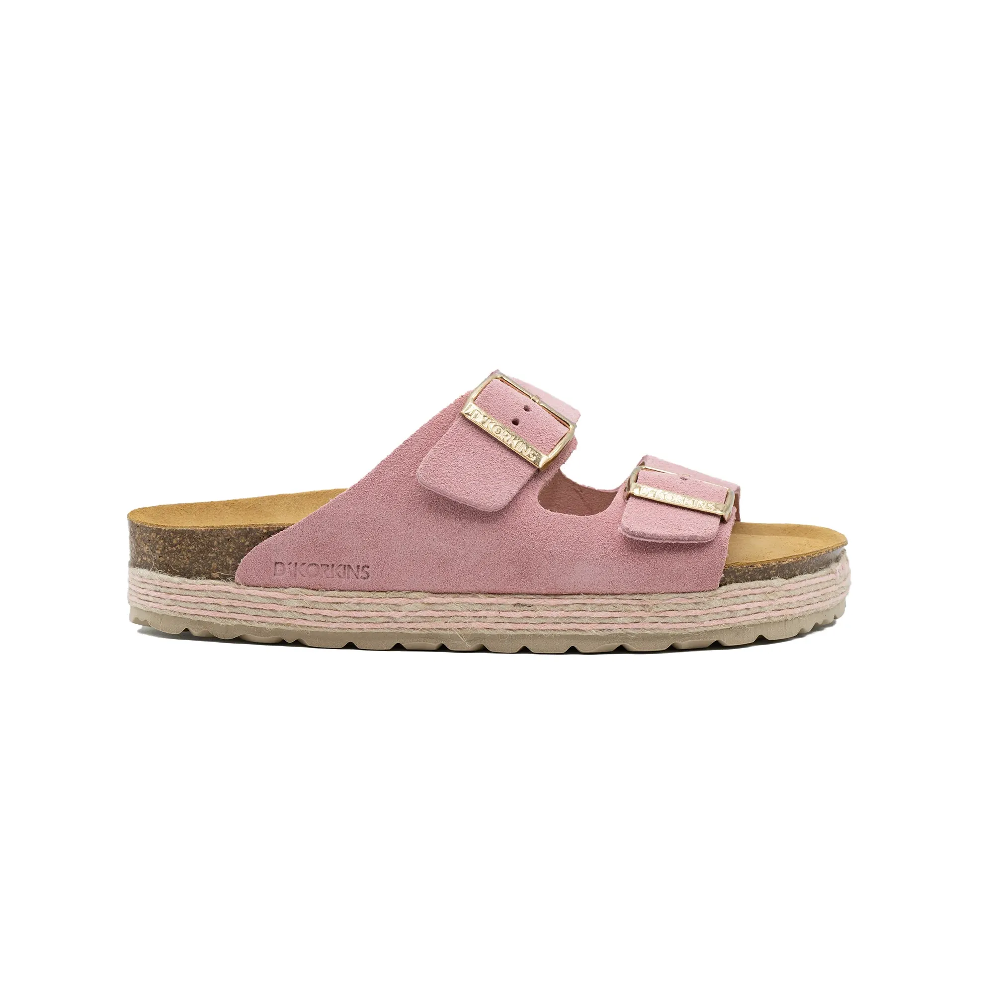Paris trenza rosa serraje plataforma